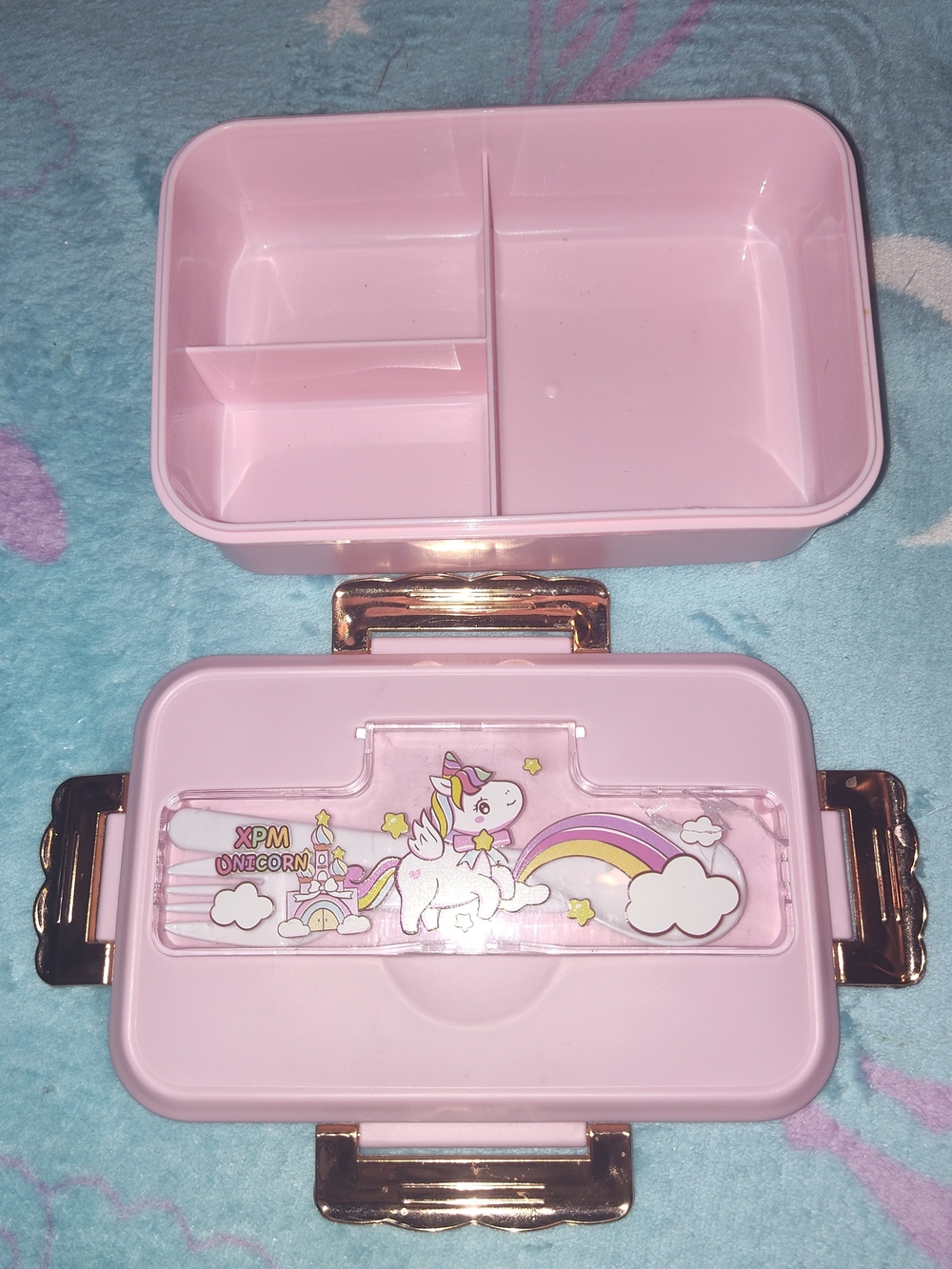 Kawaii Hard Pink Unicorn Lunchbox - Picture 9 of 14
